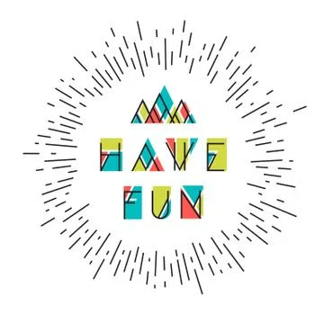 Have Fun! Abstract Vector Icon Illustrazione stock