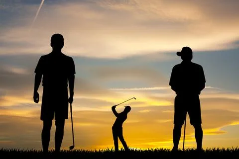 Have fun playing golf Stock Illustration