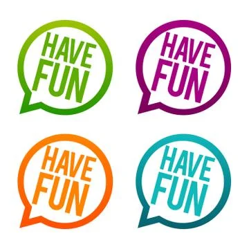 Have fun round Buttons. Circle Eps10 Vector. Stock Illustration
