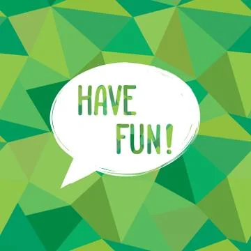 Have fun speech bubble. Happy holiday sign Party card background Stock-Illustration