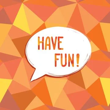 Have fun speech bubble. Happy holiday sign Party card background Stock-Illustration