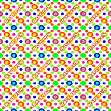 Have Fun Text Multicolored Pattern Illustrazione stock