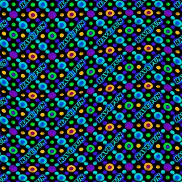 Have Fun Text Multicolored Pattern Illustrazione stock