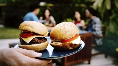 Have a good burger. Stock Footage 99017202