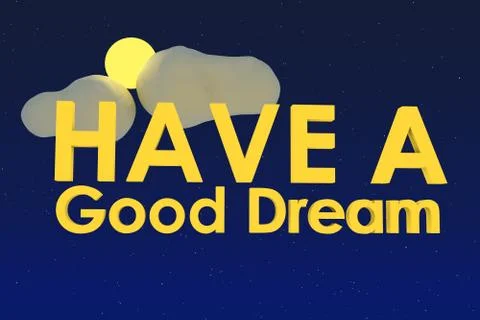 Have a good dream Stock Illustration