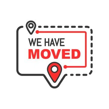 Have move icon, changed address navigation pins Stock Illustration