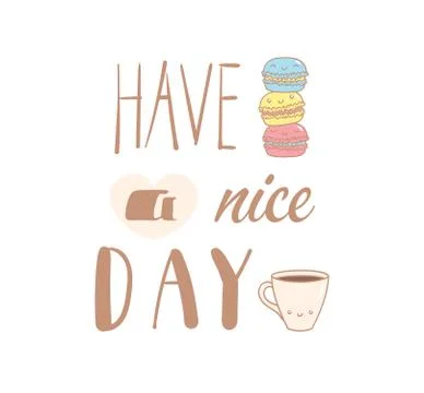 Have a nice day poster Stock Illustration
