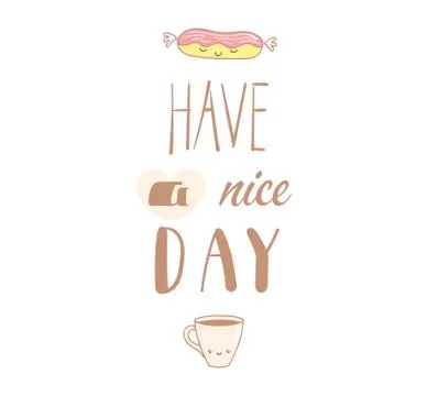 Have a nice day poster Stock-Illustration