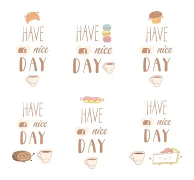 Have a nice day sweets collection Stock-Illustration
