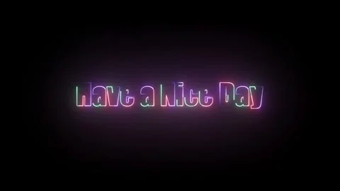 Have a Nice Day Text Animation Stock Footage 324802298