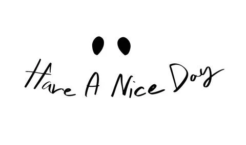 Have a nice day text font calligraphy hand written lettering script black c.. Illustrazione stock