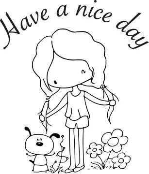 Have a nice day vector cartoon Illustrazione stock