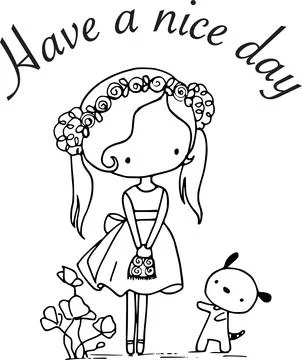 Have a nice day vector cartoon Stock Illustration