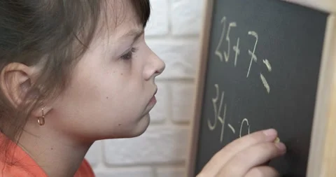 Have problems with maths. 库存影片 163864605