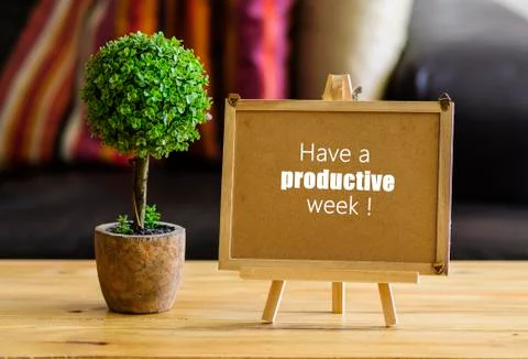Have a productive week Stock Photos