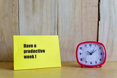 Have a productive week Stock Photos