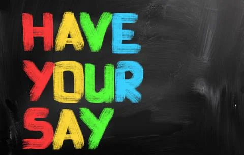 Have your say concept Stock-Illustration