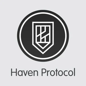 Haven Protocol Digital Currency - Vector Coin Illustration. Ilustración de archivo