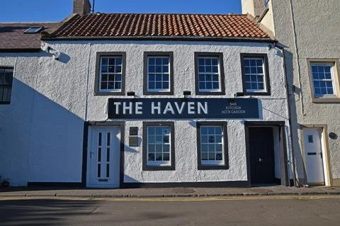 The Haven Pub in Cellardyke Stock Photos