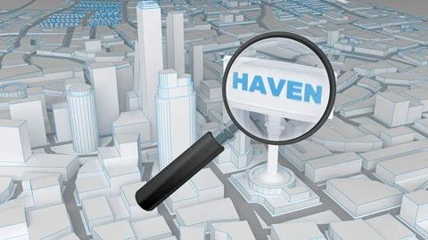 Haven search concept Stock Illustration