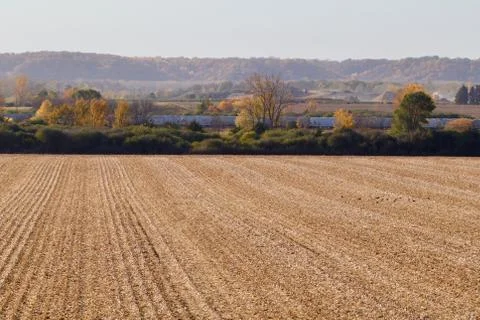 Havested corn scene Stock Photos