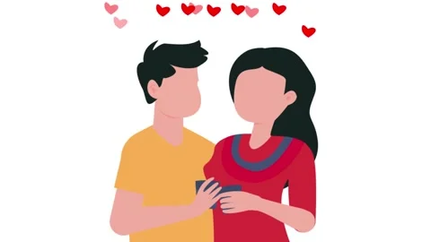 Having coffee with His lover  2d Animation Video. Stock Footage 276908051