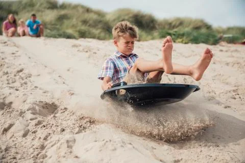 Having Fun at the Beach 스톡 사진