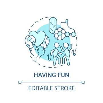 Having fun concept icon Stock-Illustration