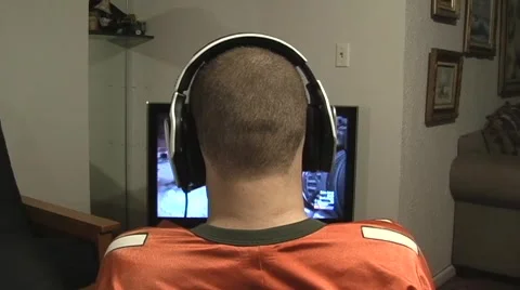 Having Fun with Electronic Game Console Stock Footage 879588