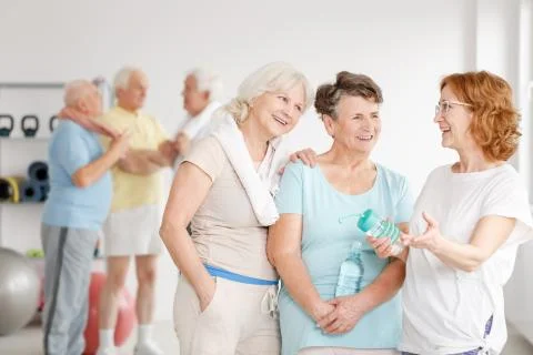 Having fun in gym Stock-Fotos