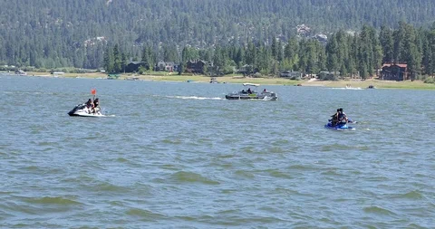 Having Fun at the Lake Stock Footage 106426779