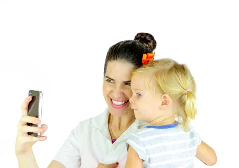 Having fun with the phone Stock Photos