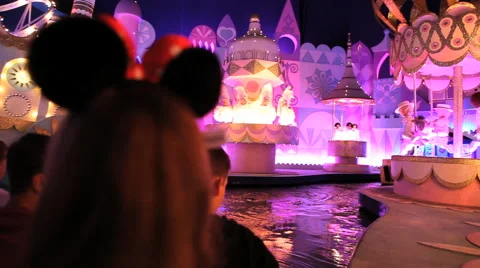 Having fun in Small World at Disneyland Stock-Footage 40411836