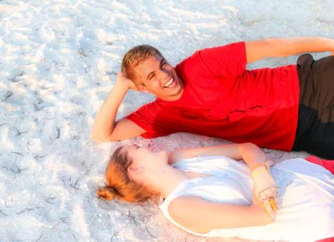 Having fun at sunset Stock Photos