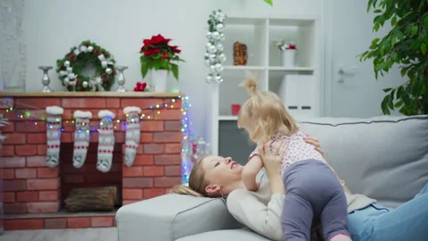 Having fun with your loved ones during the Christmas season Stock Footage 253269898