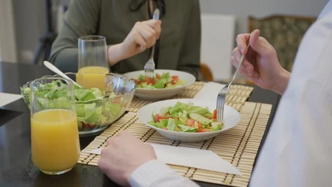 Having lunch together Stock Footage 99941959