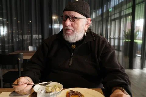 Having a meal in a restaurant Stock Photos