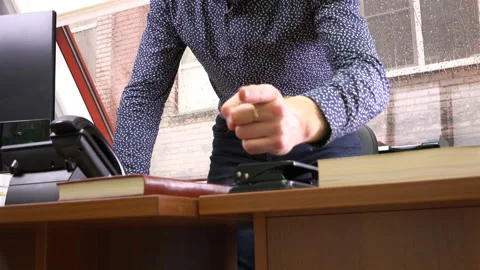 Having no words, a man expresses with gestures Stock Footage 111524683