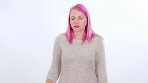 Having a persimmon in her hands Stock Footage 83724555