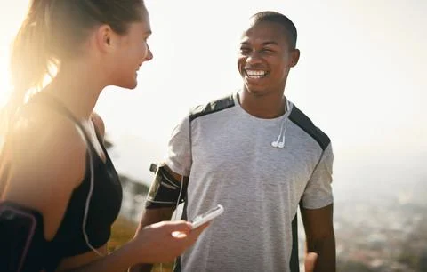 Having a workout buddy makes all the difference. Shot of a fit young couple Stock Photos
