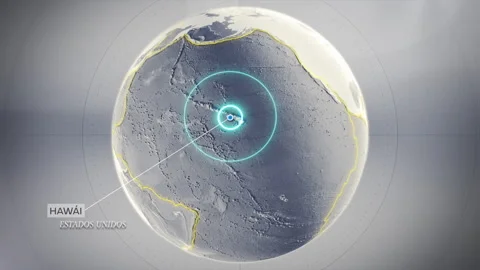 Hawaii 3D Map Stock Footage 263163585