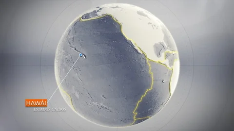 Hawaii 3D Map Stock Footage 263164962