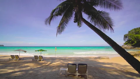 Hawaii beach sea Low angle view Shot on Tripod stand. Hawaii, 4K Nature and trav Stock Footage 173044862