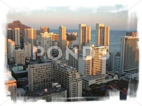 Hawaii City View Stock Photos