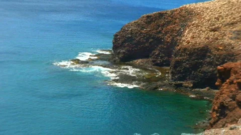 Hawaii Cliff from overhead Stock Footage 111287