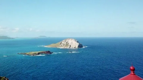 Hawaii Cliff rev close 11sec 스톡 동영상 89320176