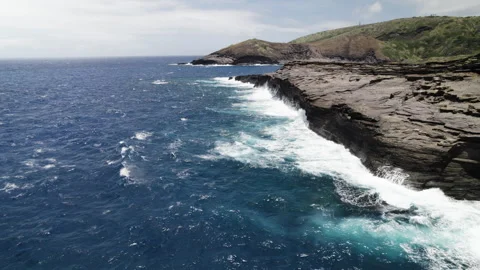 Hawaii Cliff Side Stock Footage 264731587