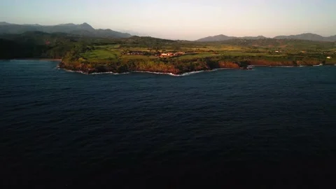 Hawaii cliffside ranch Stock Footage 232426474