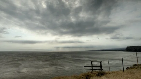 Hawaii cloudy day cliff view time-lapse Stock Footage 111732147