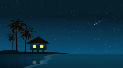Hawaii Dream. Night_long Stock Footage 10594249